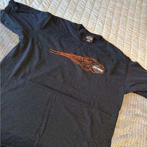 Harley-Davidson Black Tee with Orange Graphic